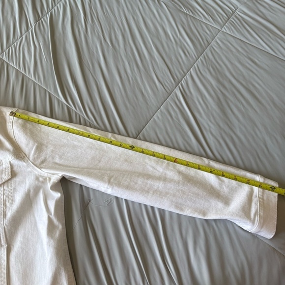 Just USA White Jean Jacket Silver Buttons - Picture 7 of 12